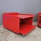 Bedside Tables in Rosso Lacqued Wood by Kazuhide Takahama, 1970s, Set of 2 4
