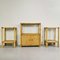 Vintage Console Entrance Furniture and High Bamboo Tables by Vimini, 1970s, Set of 3, Image 1