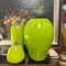 Jarrones vintage verdes de cerámica Raku de Befos. Juego de 3, Imagen 2