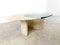 Travertine and Glass Coffee Table, 1970s, Image 5