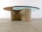 Table Basse en Verre et Travertin, 1970s 10