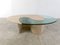 Travertine and Glass Coffee Table, 1970s 1