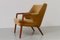 Danish Modern Golden Velvet Lounge Chair by Kurt Olsen for Slagelse Møbelværk, 1950s, Image 2