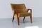 Danish Modern Golden Velvet Lounge Chair by Kurt Olsen for Slagelse Møbelværk, 1950s 1