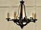 Medieval Style Iron Chandelier, 1920s 2