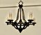 Medieval Style Iron Chandelier, 1920s 1