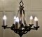 Medieval Style Iron Chandelier, 1920s 4