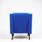 Italian Lounge Chair with Blue Kvadrat Fabric, 1960s 7