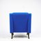 Italian Lounge Chair with Blue Kvadrat Fabric, 1960s, Image 7