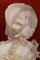 Galileo Pochini, Buste de Jeune Fille au Chapeau, 19ème Siècle, Marbre et Albâtre 4