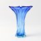 Blaue Mid-Century Sommerso Glasvase von Made Murano Glass, 1960er 2