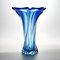Blaue Mid-Century Sommerso Glasvase von Made Murano Glass, 1960er 1