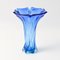 Blaue Mid-Century Sommerso Glasvase von Made Murano Glass, 1960er 6