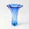Blaue Mid-Century Sommerso Glasvase von Made Murano Glass, 1960er 7