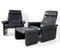 Buffalo Neck Leather DS-50 Lounge Chairs and Ottoman from de Sede, 1970s, Set of 3 2