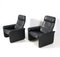 Buffalo Neck Leather DS-50 Lounge Chairs and Ottoman from de Sede, 1970s, Set of 3 3
