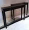 Chinese Lacquered Glossy Black Console Tables, 1960, Set of 2 4