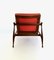 Italian Red Fabric and Solid Wood Armchairs by Fratelli Reguitti, 1950s, Set of 2, Image 11