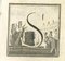 Luigi Vanvitelli, Letter of the Alphabet S, Etching, 18th Century 1