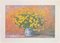 Franco Bocchi, Vase mit Topinambur Blumen, Siebdruck, 1980er 1