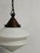 Vintage Bauhaus Copper and Satin Opaline Milk Glass Pendant by Körting & Mathiesen A.G., 1920s 4