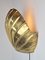 Vintage Regency Brass Shell Wall Lamp, Italy, 1980s, Image 8