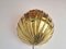 Vintage Regency Brass Shell Wall Lamp, Italy, 1980s, Image 6