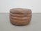 Vintage Ibiza Pouf in Brown Leather, 1970s 4