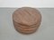 Vintage Ibiza Pouf aus Braunem Leder, 1970er 1