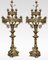 Large 19th Century Gothic Revival Brass Candelabras, Set of 2 7