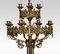 Large 19th Century Gothic Revival Brass Candelabras, Set of 2 5