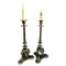 Antique Cast Brass Candleholders, 1900s, Set of 2, Image 1