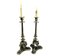 Antique Cast Brass Candleholders, 1900s, Set of 2 9