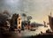 Artista escolar holandés, paisaje del lago, década de 1800, óleo sobre lienzo, enmarcado, Imagen 2