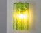 Italienische Wandlampe mit grünem Muranoglas, 1990er 5
