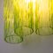 Lámpara de pared italiana con cristal de Murano verde, años 90, Imagen 13