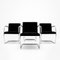 Chaises de Salle à Manger MR50 Brno Tubulaires en Chrome et Tissu Noir par Ludwig Mies Van Der Rohe pour Knoll Inc. / Knoll International, 1990s, Set de 4 1
