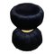 Poufs Clessidra en Velours Noir, 1990s, Set de 2 5