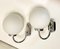 Chrome and Opaline Spherical Wall Lights by Herbert Schmidt, 1980s, Set of 2, Image 4