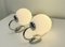 Chrome and Opaline Spherical Wall Lights by Herbert Schmidt, 1980s, Set of 2, Image 5