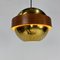 Mid-Century Scandinavian Brass and Teak Pendant, 1960s 8