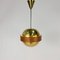 Mid-Century Scandinavian Brass and Teak Pendant, 1960s, Image 3