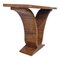 Art Deco Style Console Table in Walnut Root, 1980s 4