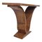 Art Deco Style Console Table in Walnut Root, 1980s, Image 4