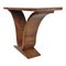 Art Deco Style Console Table in Walnut Root, 1980s 5