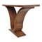 Art Deco Style Console Table in Walnut Root, 1980s, Image 5