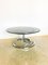 Vintage Italian Table in Chromed Metal Tubular and Smoke Glass by Giotto Stoppino, 1970 4