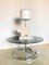 Vintage Italian Table in Chromed Metal Tubular and Smoke Glass by Giotto Stoppino, 1970 5