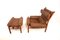 Inka Armchair with Ottoman by Arne Norell for Norell, 1960s, Set of 2 1