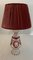 Bohemian Ruby Red Crystal Table Lamp, 1920s, Image 1